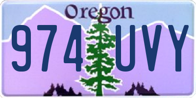 OR license plate 974UVY