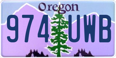 OR license plate 974UWB