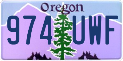 OR license plate 974UWF