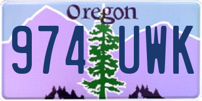 OR license plate 974UWK