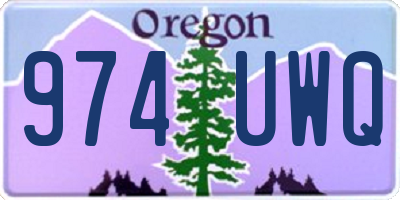 OR license plate 974UWQ