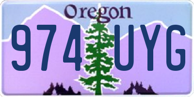 OR license plate 974UYG