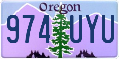 OR license plate 974UYU