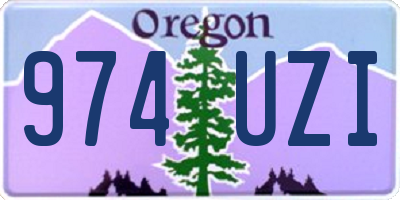 OR license plate 974UZI