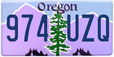 OR license plate 974UZQ