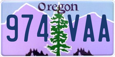 OR license plate 974VAA