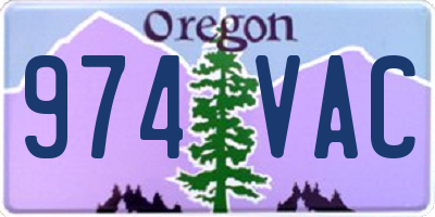 OR license plate 974VAC