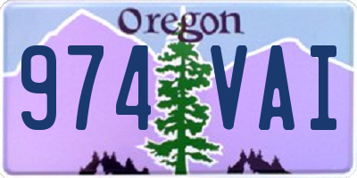 OR license plate 974VAI