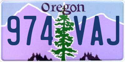 OR license plate 974VAJ