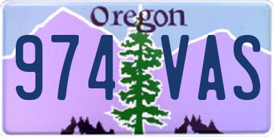 OR license plate 974VAS