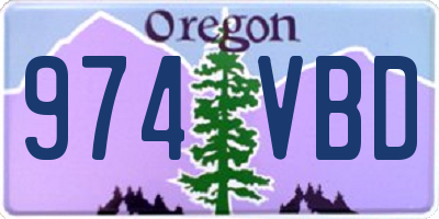 OR license plate 974VBD
