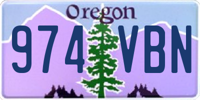 OR license plate 974VBN