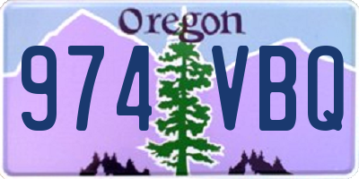 OR license plate 974VBQ