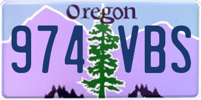 OR license plate 974VBS
