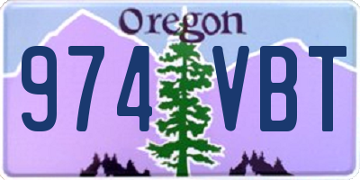 OR license plate 974VBT