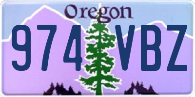 OR license plate 974VBZ