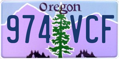 OR license plate 974VCF