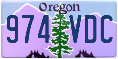 OR license plate 974VDC