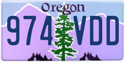 OR license plate 974VDD