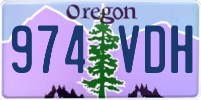 OR license plate 974VDH