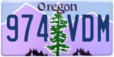 OR license plate 974VDM