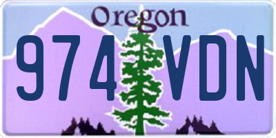 OR license plate 974VDN