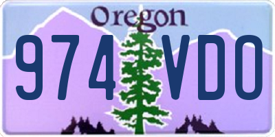 OR license plate 974VDO