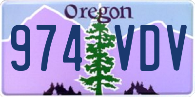 OR license plate 974VDV