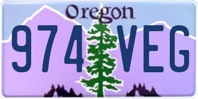 OR license plate 974VEG