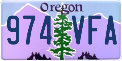 OR license plate 974VFA
