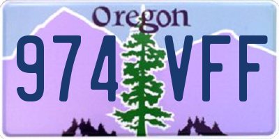 OR license plate 974VFF