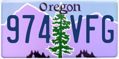 OR license plate 974VFG