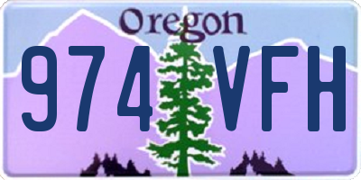 OR license plate 974VFH