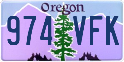 OR license plate 974VFK