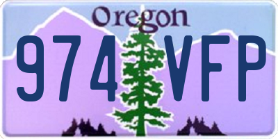 OR license plate 974VFP