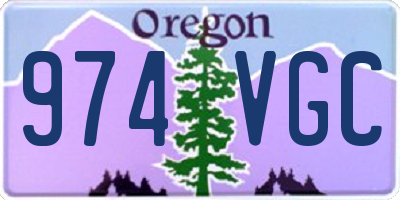 OR license plate 974VGC