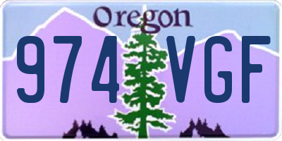 OR license plate 974VGF