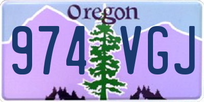 OR license plate 974VGJ