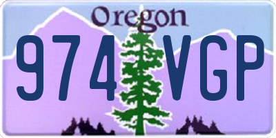 OR license plate 974VGP