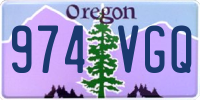OR license plate 974VGQ