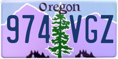 OR license plate 974VGZ