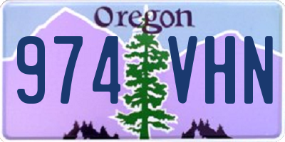 OR license plate 974VHN