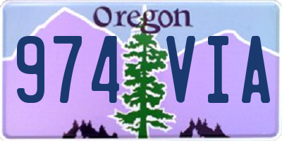 OR license plate 974VIA