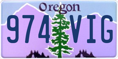 OR license plate 974VIG