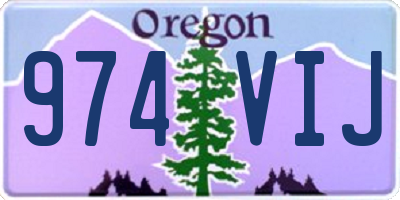 OR license plate 974VIJ