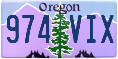 OR license plate 974VIX