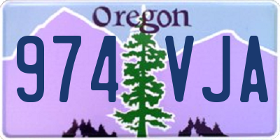 OR license plate 974VJA