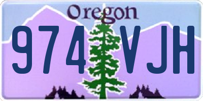 OR license plate 974VJH