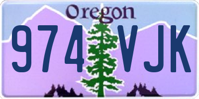 OR license plate 974VJK