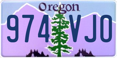 OR license plate 974VJO